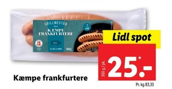 Lidl Kæmpe frankfurtere tilbud