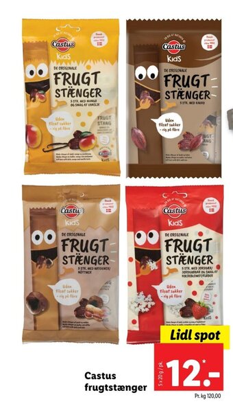 Lidl Castus frugtstænger tilbud