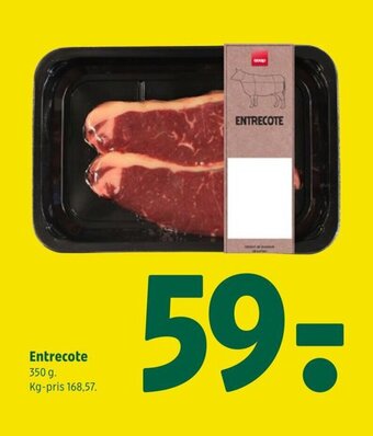 Coop 365 Entrecote 350 g tilbud