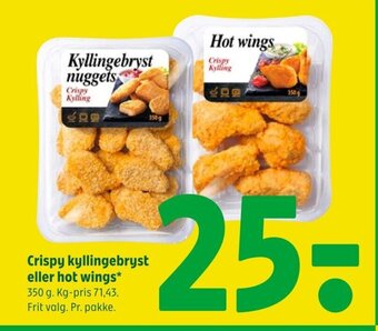 Coop 365 Crispy kyllingebryst eller hot wings tilbud