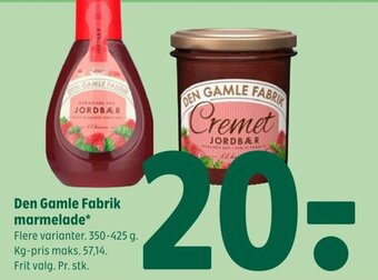 Den Gamle Fabrik marmelade