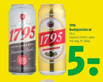 Coop 365 1795 Budejovicke øl 50 cl tilbud