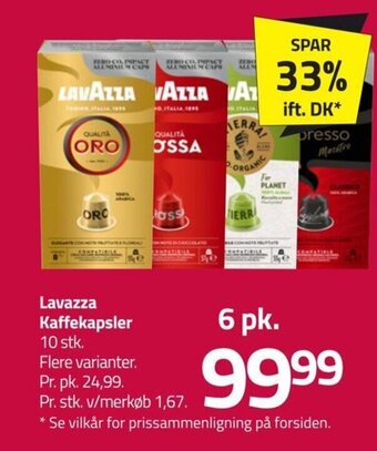 Fleggaard Lavazza Kaffekapsler 10 stk. tilbud
