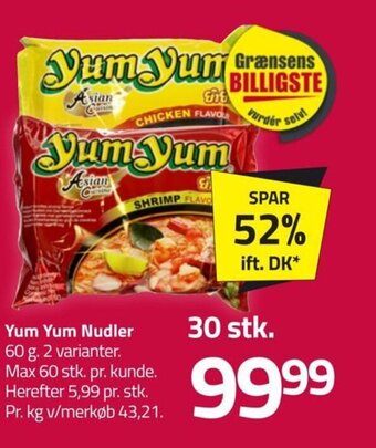 Fleggaard Yum Yum Nudler 60 g. tilbud