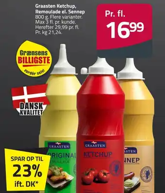 Graasten Ketchup, Remoulade el. Sennep 800 g