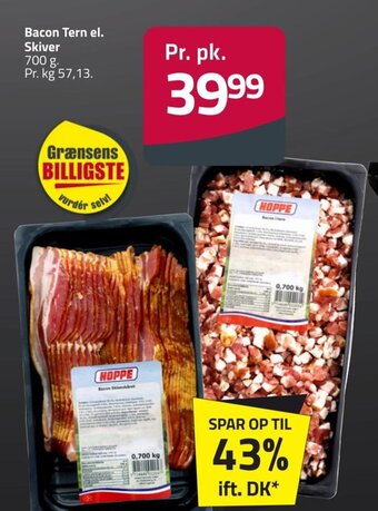 Fleggaard Bacon Tern el. Skiver 700 g. tilbud