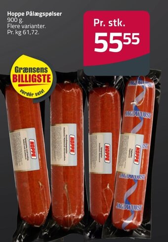 Fleggaard Hoppe Pålægspølser 900 g. tilbud