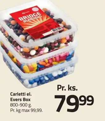 Fleggaard Carletti el. Evers Box 800-900 g. tilbud
