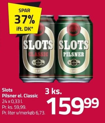Fleggaard Slots Pilsner el. Classic tilbud