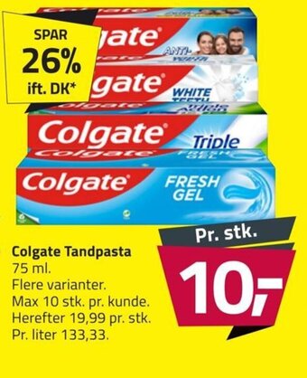 Fleggaard Colgate Tandpasta 75 ml. tilbud