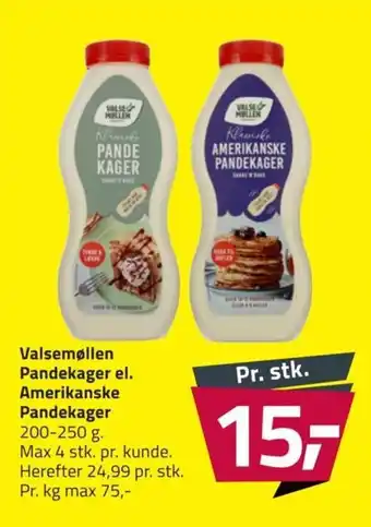 Fleggaard Valsemøllen Pandekager el. Amerikanske Pandekager 200-250 g. tilbud