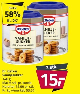 Fleggaard Dr. Oetker Vaniljesukker 140 g. tilbud