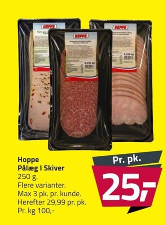 Hoppe Pålæg I Skiver 250 g.
