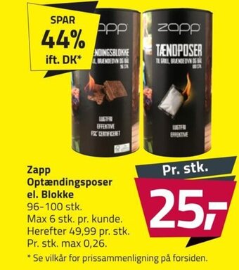 Fleggaard Zapp Optændingsposer el. Blokke tilbud