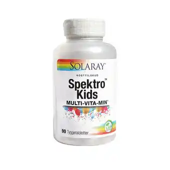 Helsemin Solaray, spektro kids tyggetablet m. bærsmag m. naturlig sødestof, 90 tab tilbud
