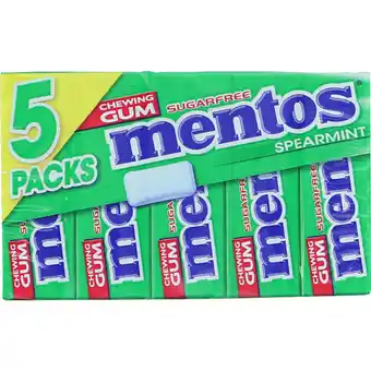 2 x mentos spearmint 5-pak sukkerfri | oplev den unikke forfriskende smag af mentos spearmint tyggegummi.
