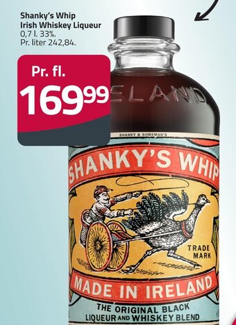 Fleggaard Shanky's Whip Irish Whiskey Liqueur tilbud