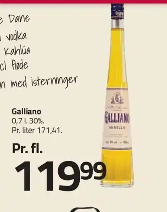 Fleggaard Galliano 0,7 1. 30%. tilbud