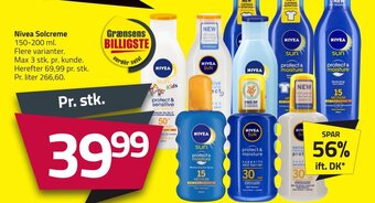 Fleggaard Nivea Solcreme 150-200 ml. tilbud