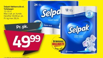 Fleggaard Selpak Køkkenrulle el. Toiletpapir tilbud