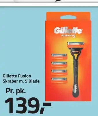 Fleggaard Gillette Fusion Skraber m. 5 Blade tilbud