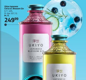 Fleggaard Ukiyo Japanese Citrus el. Blossom Gin tilbud