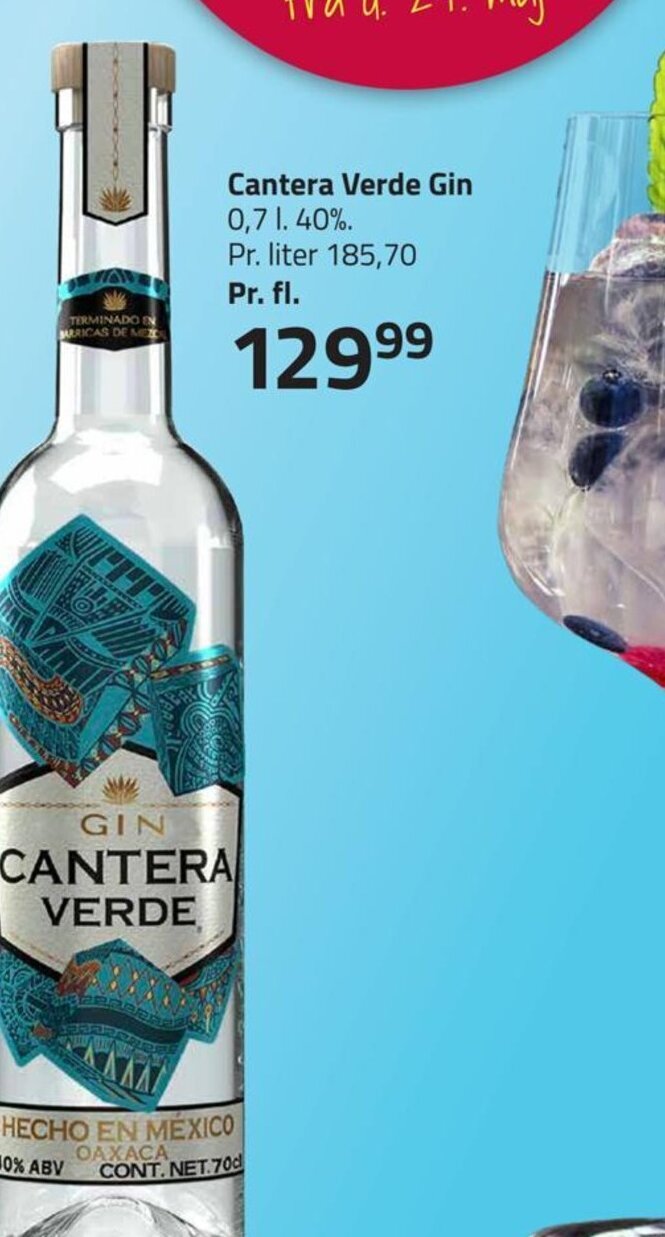 Cantera Verde Gin tilbud hos Fleggaard