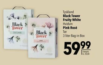 Citti Black Tower Fruity White, Pink Rosé tilbud