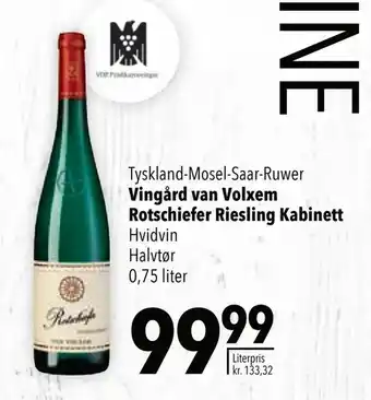 Citti Vingård van Volxem Rotschiefer Riesling Kabinett tilbud