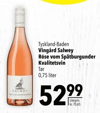 Citti Vingård Salwey Róse vom Spätburgunder Kvalitetsvin tilbud
