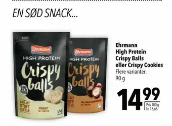 Citti Ehrmann High Protein Crispy Balls eller Crispy Cookies tilbud