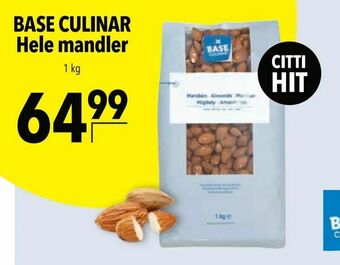 Citti BASE CULINAR Hele mandler tilbud