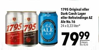 Citti 1795 Original eller Dark Czech Lager eller Refsvindinge AZ Ale No.16 tilbud