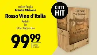 Citti Rosso Vino d'Italia tilbud
