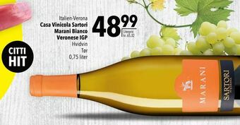 Citti Casa Vinicola Sartori Marani Bianco Veronese IGP tilbud