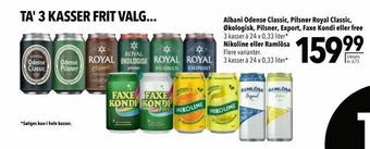 Citti Albani Odense Classic, Pilsner Royal Classic, Økologisk, Pilsner, Export, Faxe Kondi eller free tilbud