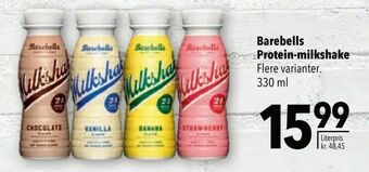 Citti Barebells Protein-milkshake tilbud