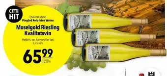 Citti Moselgold Riesling Kvalitetsvin tilbud