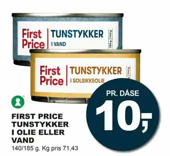 Let-Køb First price tunstykker i olie eller vand tilbud