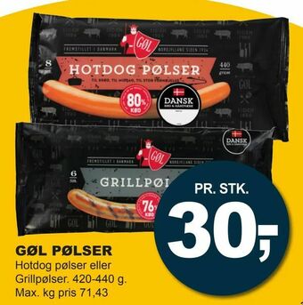 Let-Køb Gøl pølser tilbud