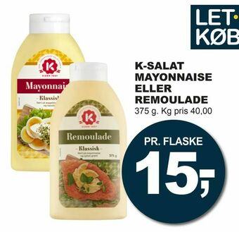 Let-Køb K-salat mayonnaise eller remoulade tilbud
