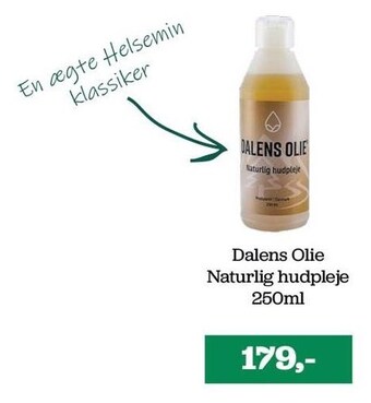 Dalens olie naturlig hudpleje