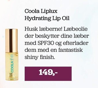 Coola liplux hydrating lip oil