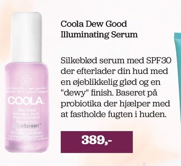 Helsemin Coola dew good illuminating serum tilbud