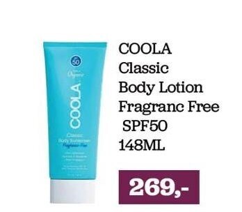 Helsemin Coola classic body lotion fragrance free spf50 148ml tilbud
