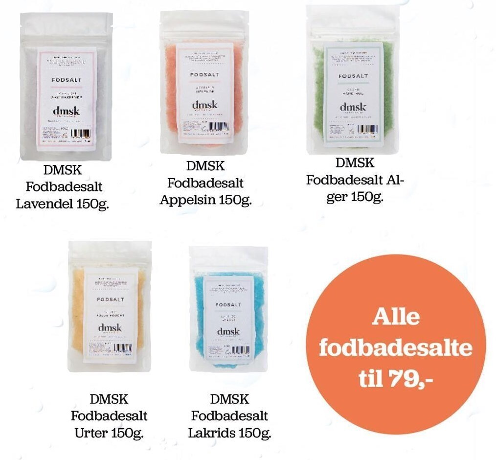 Helsemin Alle fodbadesalte tilbud