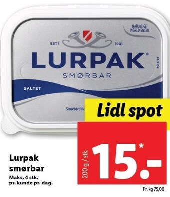 Lidl Lurpak smørbar tilbud