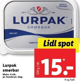 Lidl Lurpak smørbar tilbud