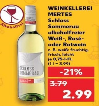 WEINKELLEREI MERTES Schloss Sommerau alkoholfreier