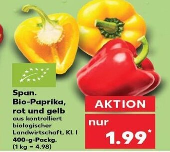 Kaufland DE Span. Bio-Paprika, rot und gelb tilbud